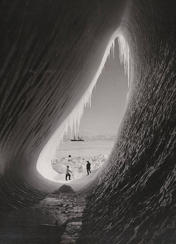 15.) A grotto in an iceberg seen during the British Antarctic Expedition, January 5, 1911.